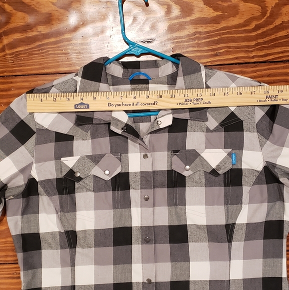 Columbia Coal Plaid Saturday Trail Flannel Western-Style L/S Shirt - Picture 7 of 10